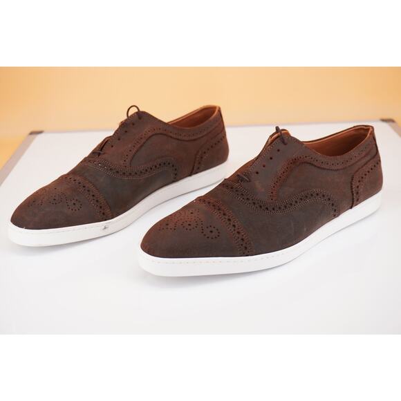 Allen Edmonds Strand Cap Toe Brown Suede Oxford Sneaker SZ 11 New $325 main image 5